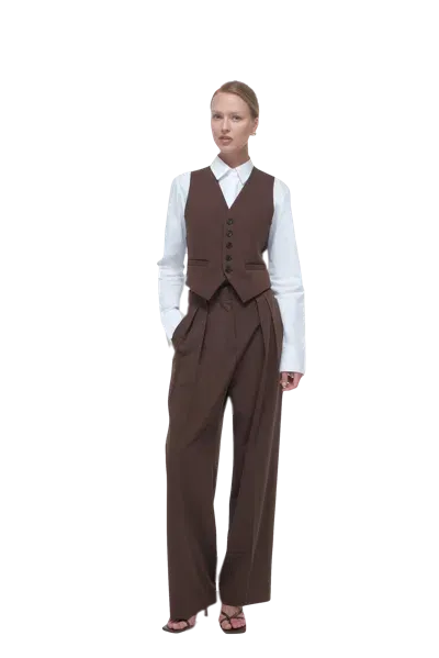 Afterhours Tailored Suit Trousers In Brown