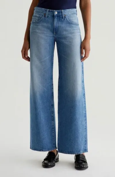 Ag Adria High Waist Wide Leg Jeans In Blue