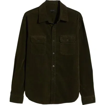 Ag Aiden Utility Corduroy Button-up Shirt In Sulfur Dried Cedar