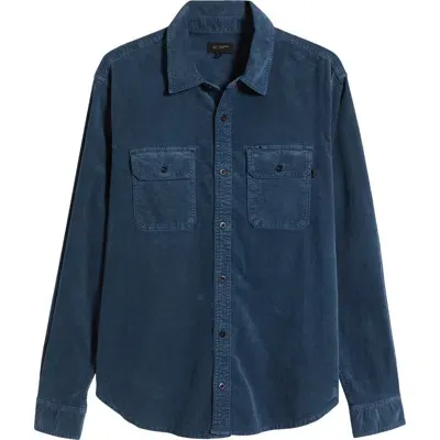 Ag Aiden Utility Corduroy Button-up Shirt In Sulfur Marine Haze