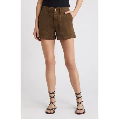 Ag Analeigh Patch Pocket Denim Shorts In Sulfur Shady Moss