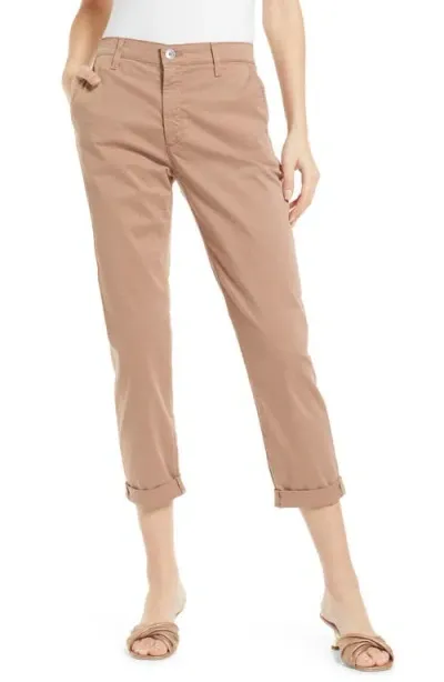 Ag Caden Crop Twill Pants In Mauve Orchid