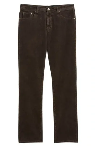 Ag Everett Straight Leg Corduroy Pants In Sulfur Deep Woodland