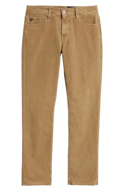 Ag Everett Straight Leg Corduroy Pants In Sulfur Light Truffle