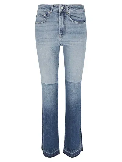 Ag Fitted Buttoned Jeans In Blue