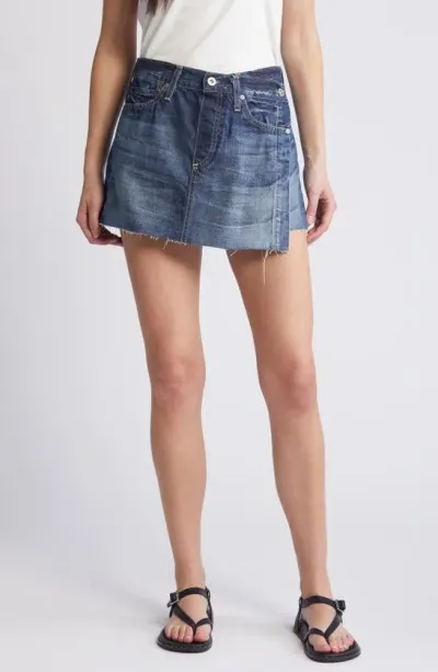 Ag Ira Denim Miniskirt In Acropolis