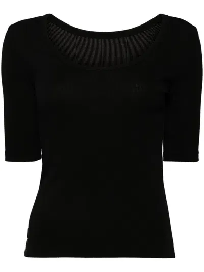 Ag Knitted Top In Black