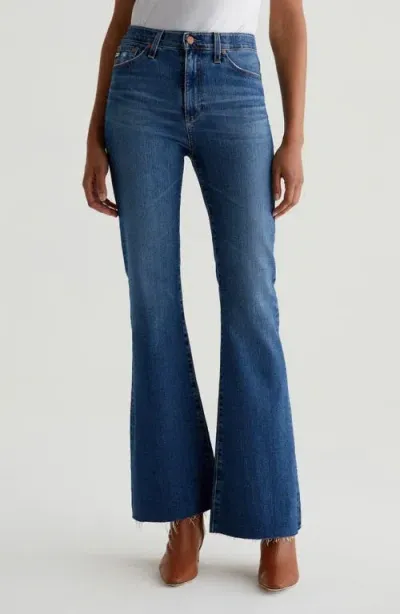 Ag Madi Raw Hem High Waist Flare Jeans In 15 Years Prue