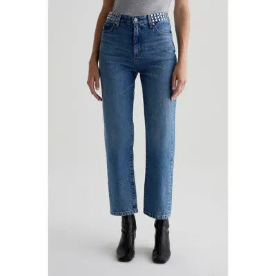 Ag Rian Super High Waist Straight Leg Jeans In Angeleno