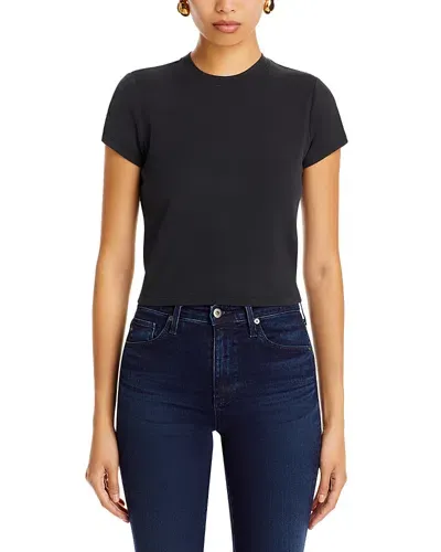 Ag Sadie Crew Cropped Tee In Ex-black