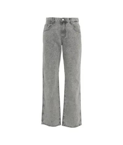 Ag Tenerife Low Rise Straight Denim Pants In Grey