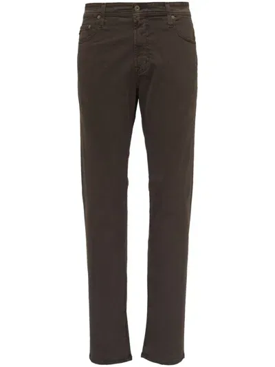 Ag Straight-leg Trousers In Green