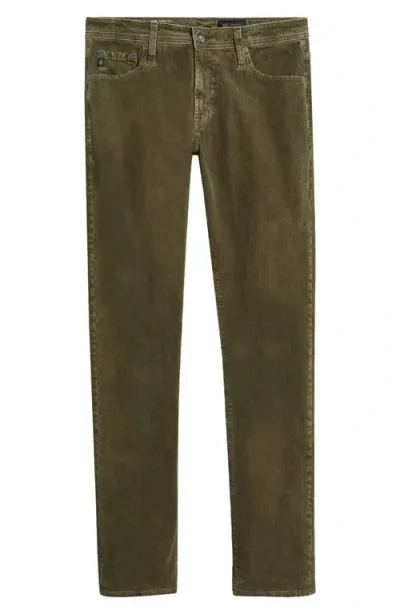 Ag Tellis Slim Fit Corduroy Pants In Sulfur Dried Cedar