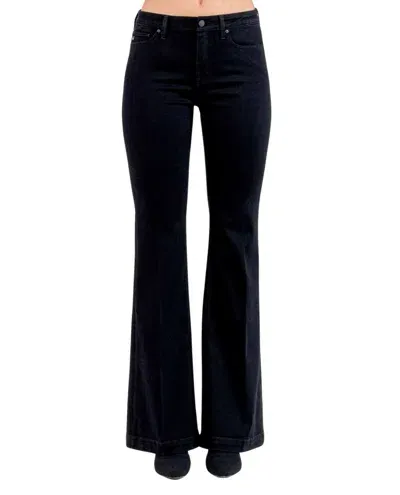 Ag Tropea High Rise Flare Denim Pants In Black