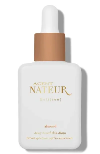 Agent Nateur Holi(sun) Dewy Tinted Skin Drops Spf 50 In Almond