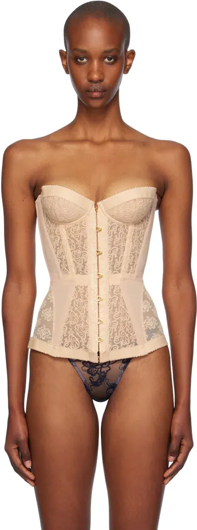 Agent Provocateur Beige Mercy Corset In 691001 Blush