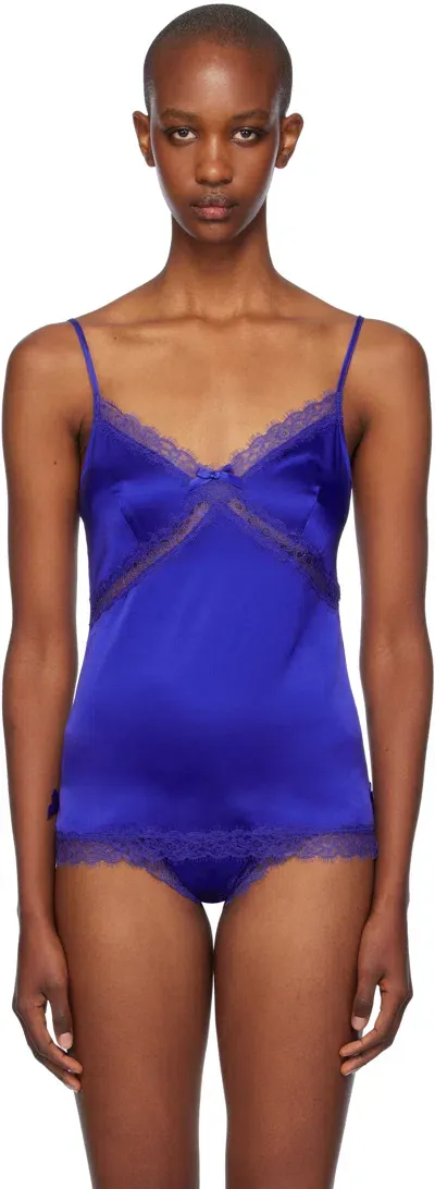 Agent Provocateur Blue Gisele Camisole In 430000 Cobalt