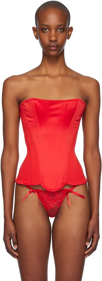 Agent Provocateur Red Scarlie Corset In 600600 Red