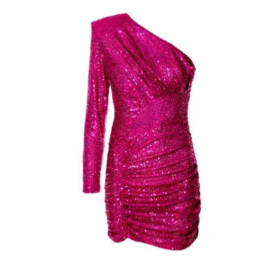 Aggi Dress Josefina Evening Fuchsia In Pink