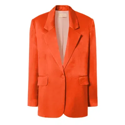 Aggi Blazer Bellamy Satin Nasturtium In Yellow/orange