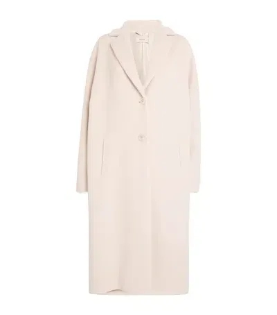 Agnona Alpaca-blend Button-up Coat In Beige