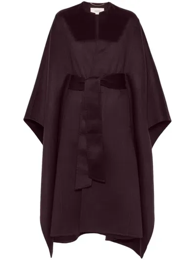 Agnona Cashmere Cape In Purple