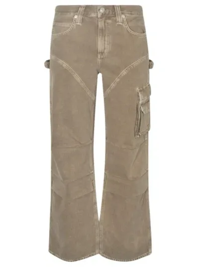 Agolde Almond Beige Jeans In Brown