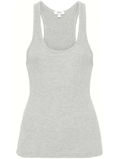 Agolde Bianca Ribbed Tank Top In Gryhr