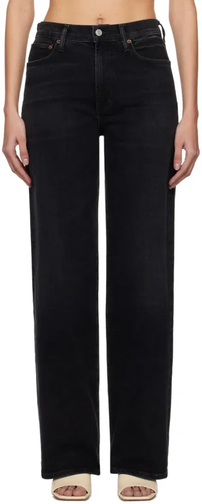 Agolde Black Harper Jeans In Hush