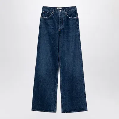 Agolde Wide Denim Jeans In Blue