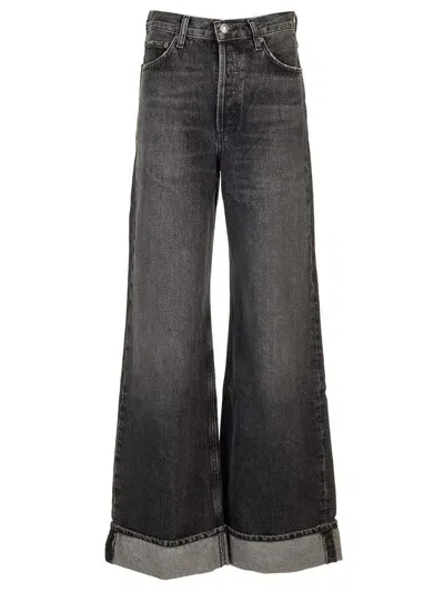 Agolde Dame Wide Leg Jeans In Multicolor