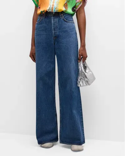 Agolde Dame Wide-leg Jeans In Enamour