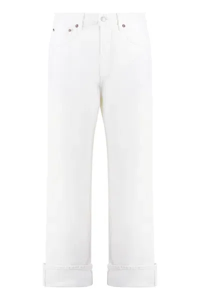 Agolde Fran Straight Leg Jeans In White