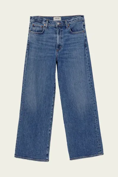 Agolde Harper Crop Jean In Moor In Blue