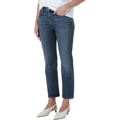 Agolde Kye Mid Rise Ankle Straight Leg Jeans In Control