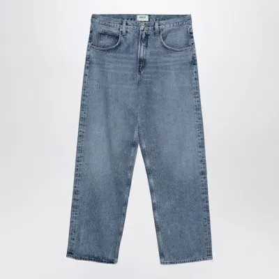 Agolde Kids' Light Blue Baggy Jeans In Organic Denim