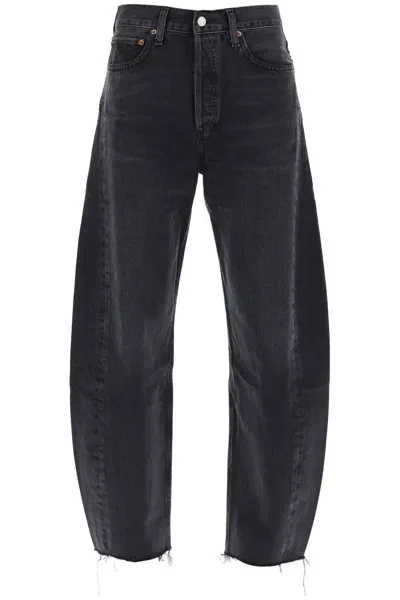 Agolde Luna Curved Leg Jeans In Black