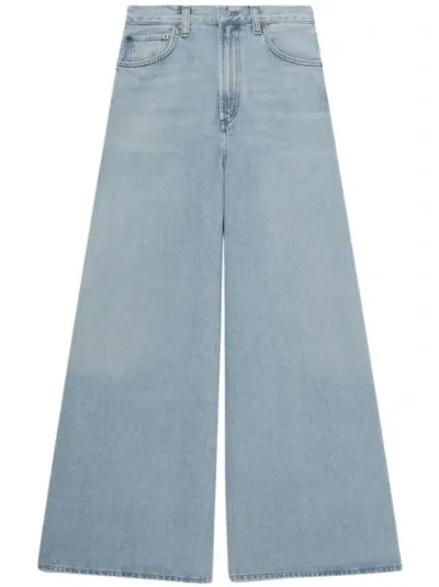 Agolde Nolan High-rise Wide-leg Blue Denim Pants