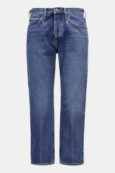 Agolde Parker Easy Straight Jean In Placebo In Gray