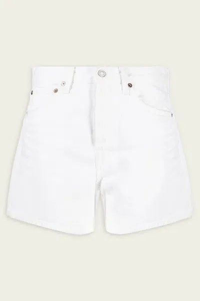 Agolde Parker Long Short In Dough In White