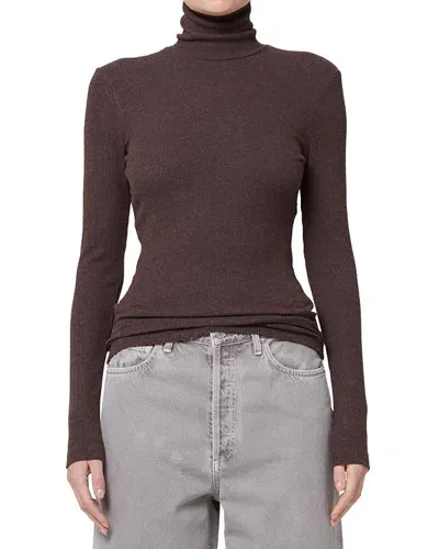 Agolde Pascale Turtleneck Top In Fox