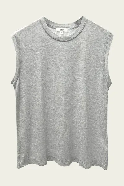 Agolde Raya Muscle Tee In Grey Heather In Gray