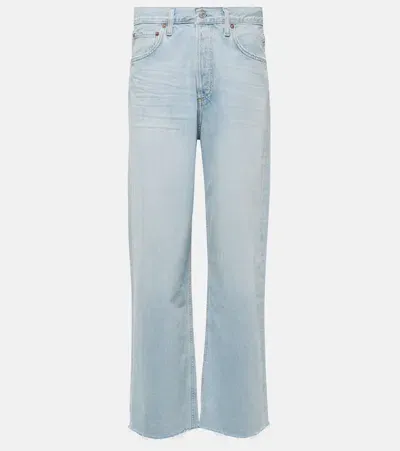 Agolde Ren High-rise Wide-leg Jeans In Smash