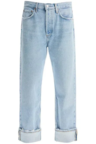 Agolde "used Effect Fran Jeans" In Blu