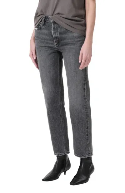 Agolde Valen High Waist Ankle Straight Leg Jeans In Spirit