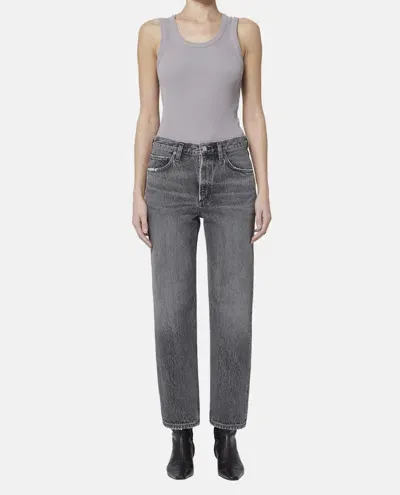 Agolde Valen Spirit Denim Pants In Grey