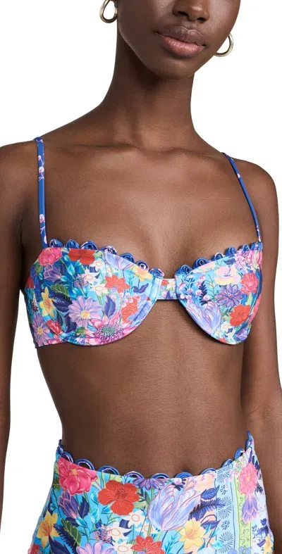 Agua Bendita Piper Vessel Underwire Bikini Top In Multicolor