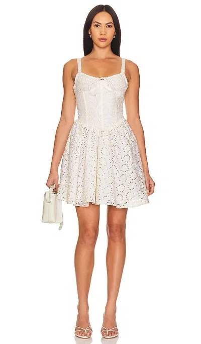 Agua Bendita X Revolve Spring Mini Dress In Ivory