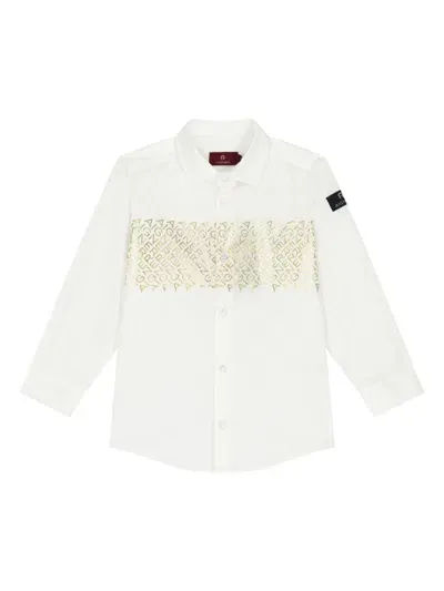 Aigner Kids' Logo-print Shirt In White