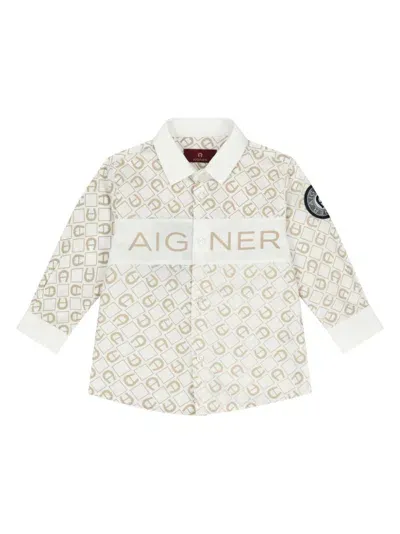 Aigner Babies' Logo-print Shirt In White